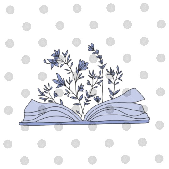 flowers growing from book Digital Files