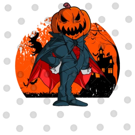 Vampire Pumpkin Head Jack O' Lantern Halloween Digital Files