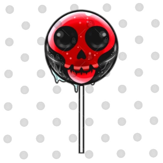 Red Skull Lollipop Trick Or Treat Halloween Digital Files