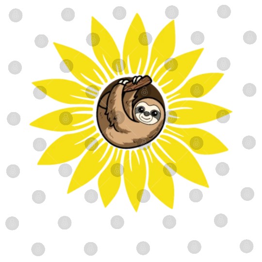 Sloth Sunflower Digital Files