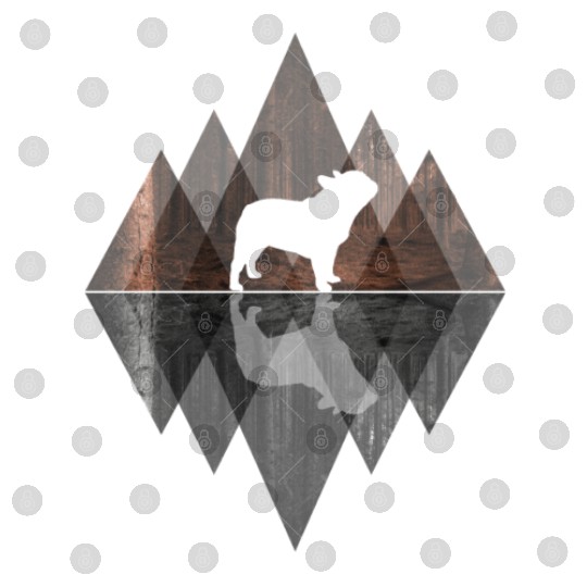 French Bulldog abstract - Geometry Dog Triangle Digital Files