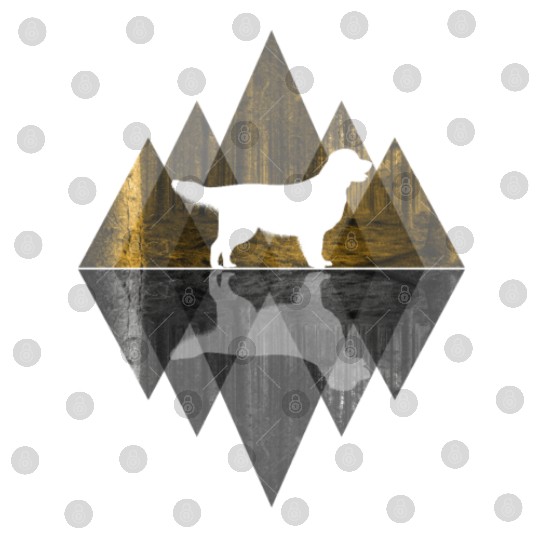 Golden Retriever abstract - Geometry Dog Triangle Digital Files