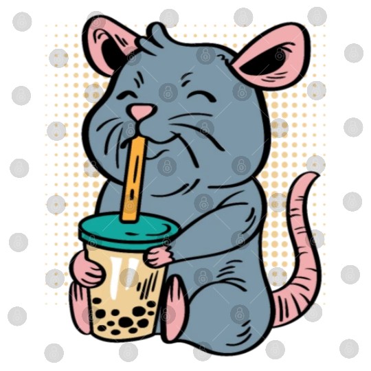 Rat Bubble Tea Tea Lover Gift Digital Files