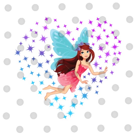 Fairy Heart Stars Vintage Love Fairies Fantasy Digital Files
