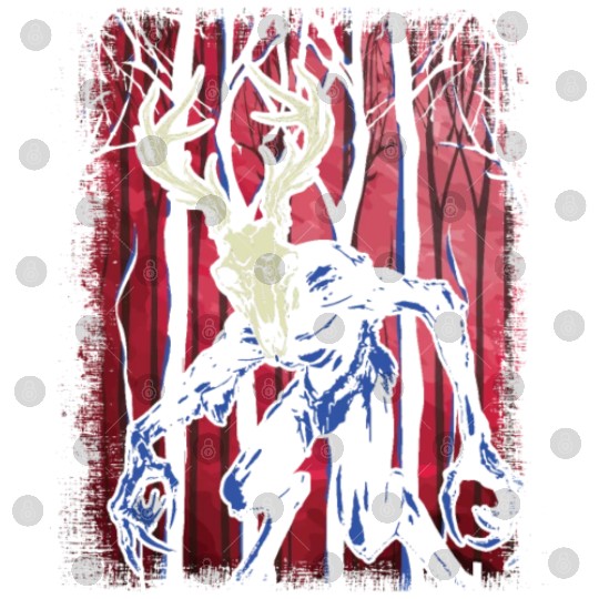 Wendigo Folk Creature Forest Halloween Cryptid Digital Files