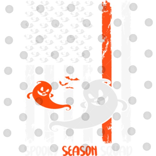 Groovy Halloween Spooky Season Squad US Flag Digital Files