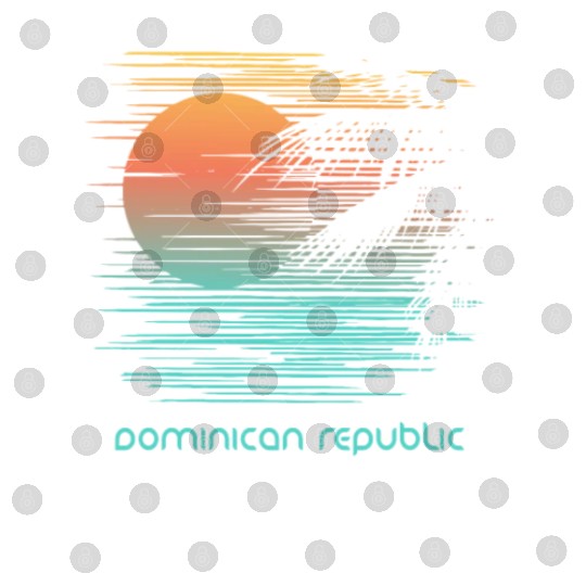 Artistic Dominican Republic Palm Tree Vacation Digital Files