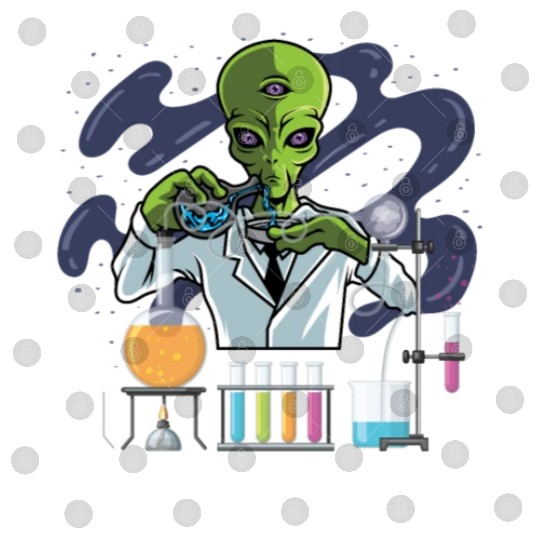 Psychedelic Alien Lab Technician Gift Digital Files