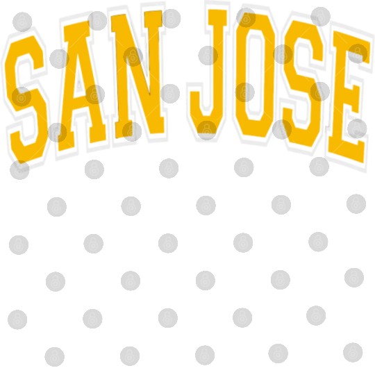 San Jose Varsity Style Amber Text Digital Files