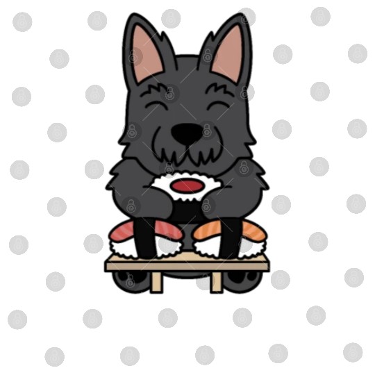 Sushi Lover Scottish Terrier Digital Files