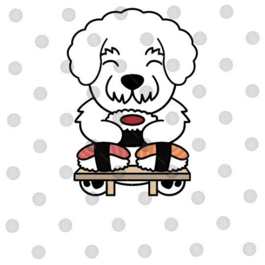 Sushi Lover Bichon Frise Digital Files