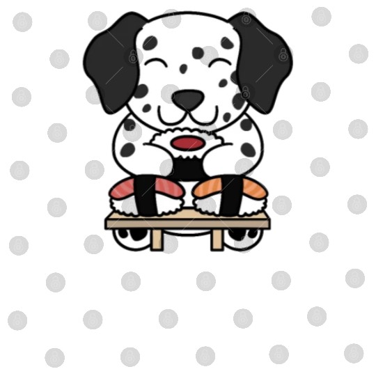 Sushi Lover Dalmatian Digital Files
