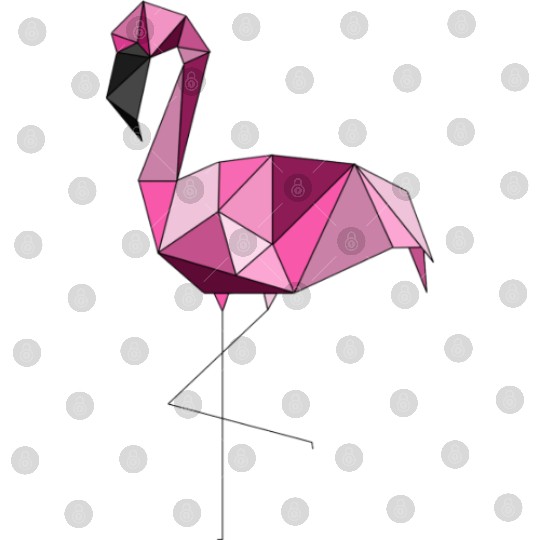 Flamingo geometrisch Digital Files