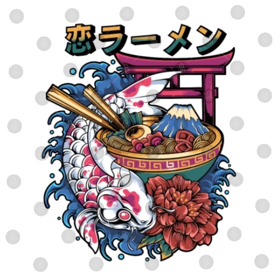 Ramen Koi Fish Japan Tokyo Kawaii Digital Files