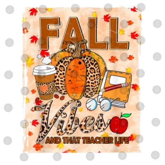 Fall Vibes And That Teacher Life Bleached Digital Files