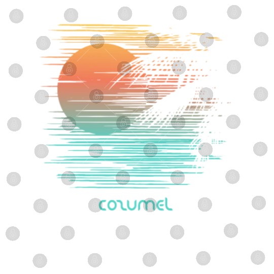 Artistic Cozumel Mexico Palm Tree Vacation Digital Files