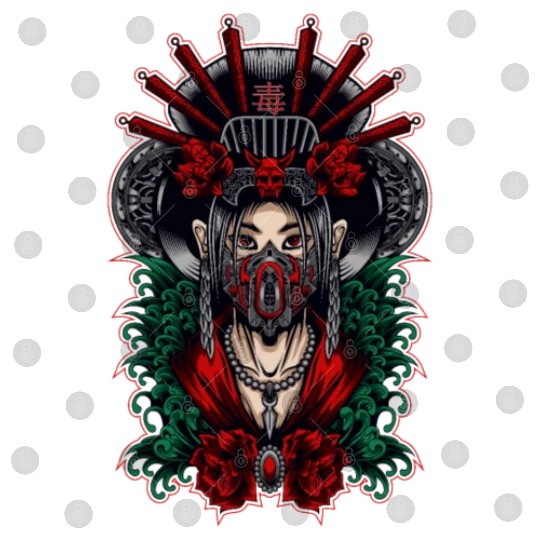 Toxic Geisha Gasmask Woman Warrior Fighter slayer Digital Files