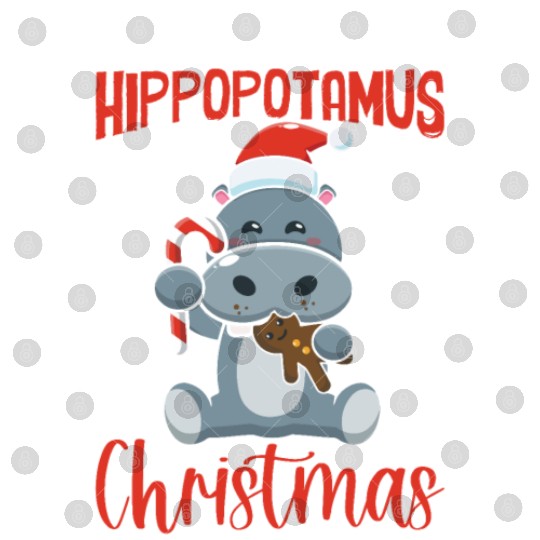 X-Mas Quote - I Want Hippopotamus For Christmas Hi Digital Files