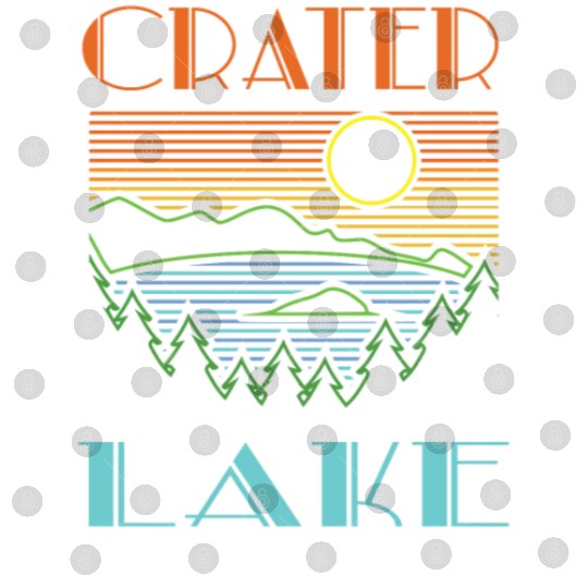 Crater Lake Oregon National Park Retro Crater Lake Digital Files