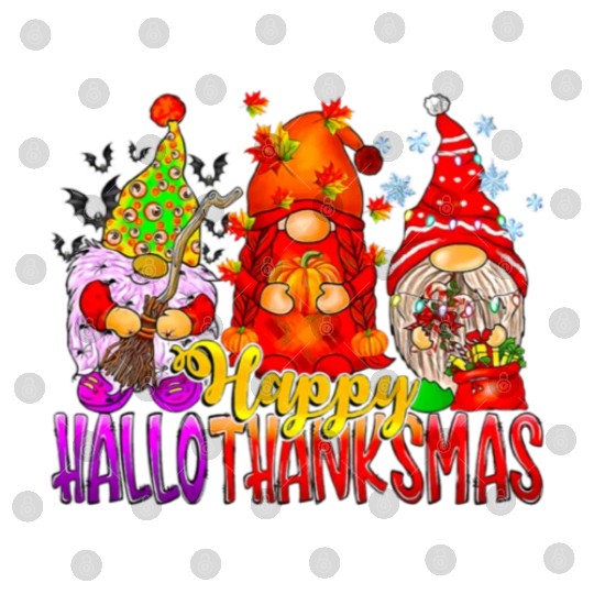 Happy Hallothanksmas Gnomes Lover Halloween Digital Files