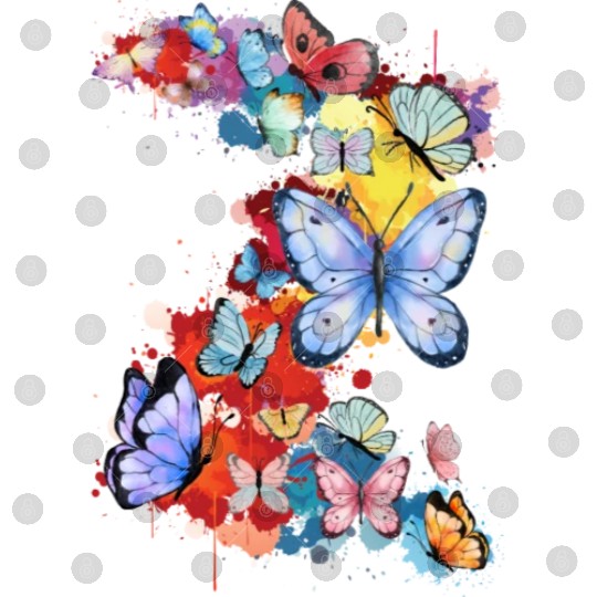 Colourful Butterflies Gardening Butterfly Lover Digital Files