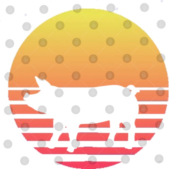 Farm Animal Lover Farmer Gift Retro Vaporwave Pig Digital Files