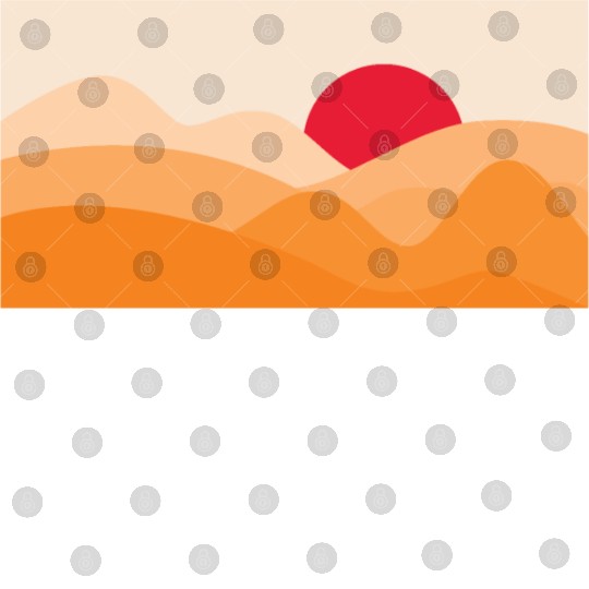 Minimalist Sun Orange Digital Files