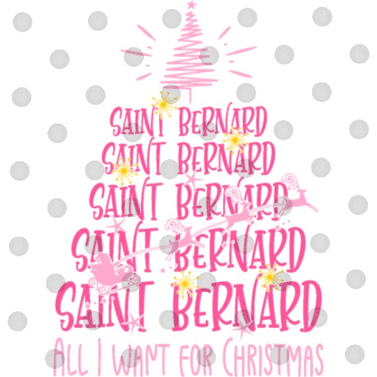 Saint Bernard Christmas Dog breed Christmas Tree Digital Files