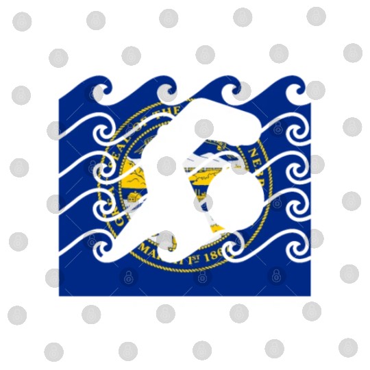 Nebraska Flag Swimming Team Swim Swimmer US State Digital Files
