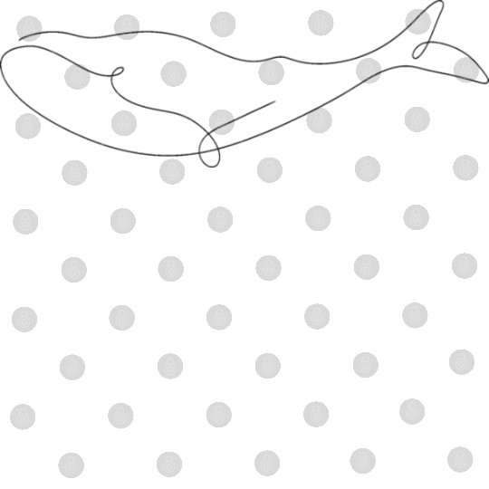 Whale minimalistic drawing Digital Files