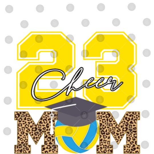 Cheer Mom Senior Class Of 2023 Volleyball Fan Gift Digital Files