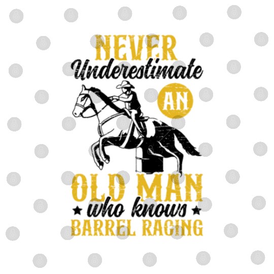 Old Man Barrel Racing Rodeo Equestrian Horse Digital Files