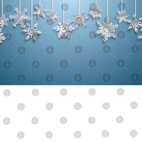 Elegant Hanging Snowflakes Light Blue Digital Files
