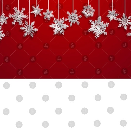 Elegant Hanging Snowflakes Red Digital Files
