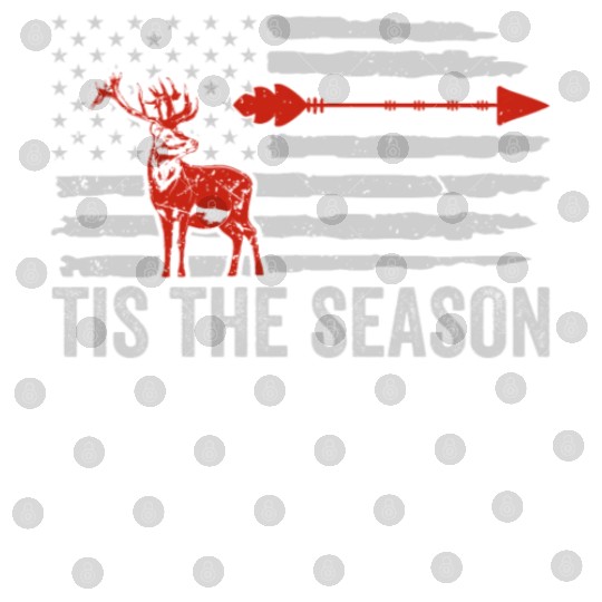Tis The Season American Flag Dear Hunting Digital Files