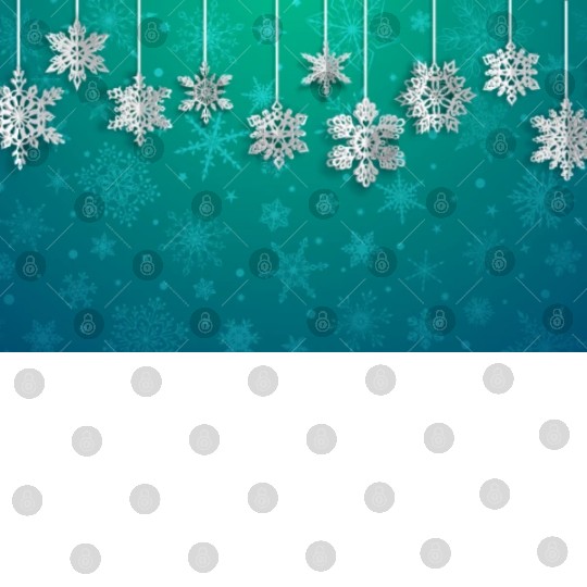 Elegant Hanging Snowflakes Teal Digital Files