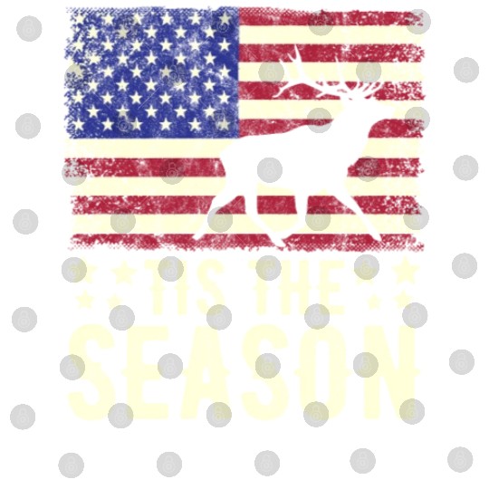 Tis The Season Retro American Flag Dear Hunting Digital Files
