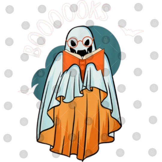 Ghost Book Reading Teacher School Funny Halloween Digital Files