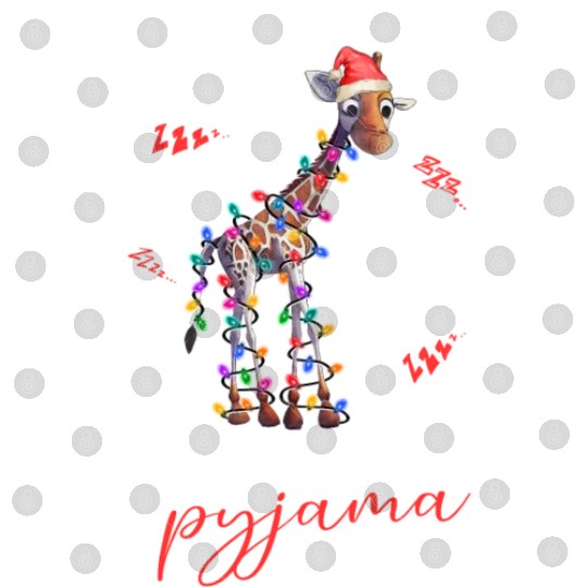 Winter Christmas Pyjama Giraffe Digital Files