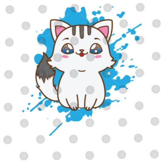 Cat japanese Kawaii Style Animal Digital Files