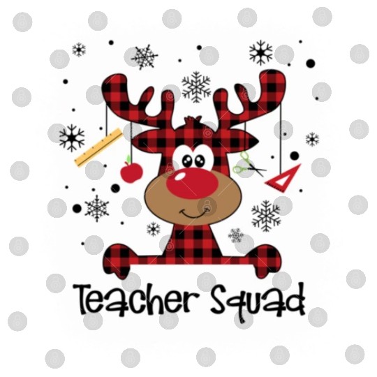 Bleached Teacher Squad Reindeer Funny Teacher Digital Files
