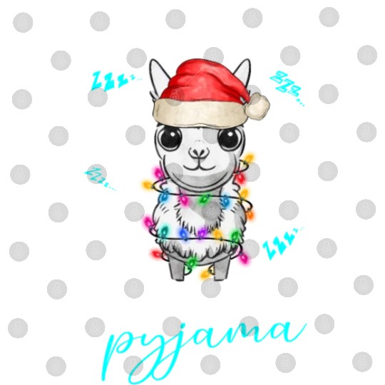 Winter Christmas Pyjama Llama Digital Files