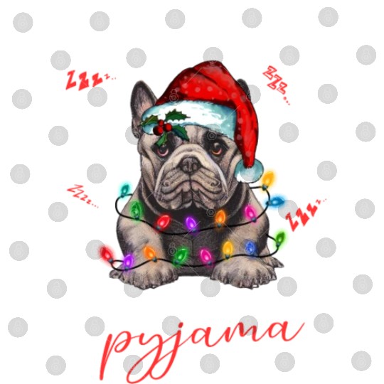 Winter Christmas Pyjama French Bulldog Digital Files
