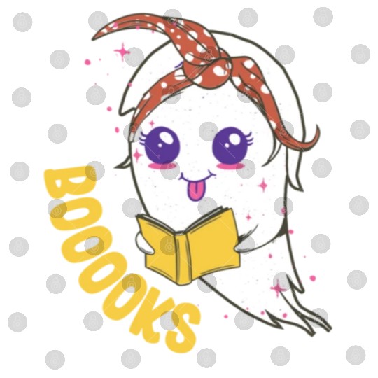 Cute Ghost Book Reading for teacher booooks Digital Files