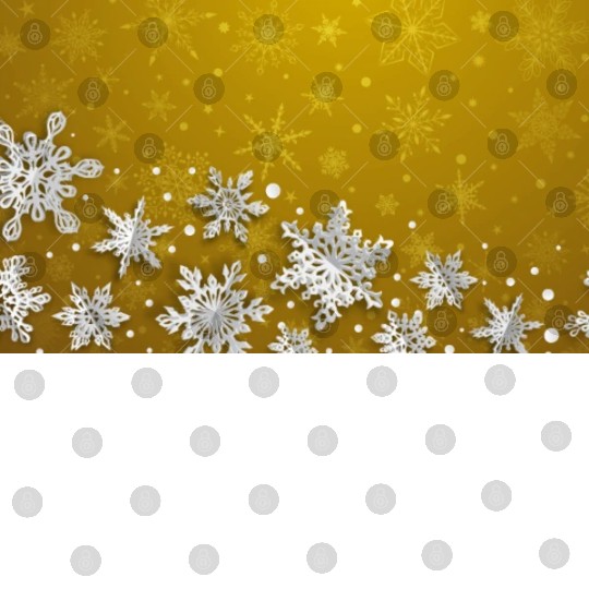 Modern Yellow Snowflakes Pattern Digital Files