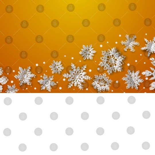 Modern Snowflakes Orange Digital Files