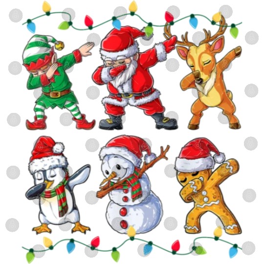 Dabbing Santa Elf Friends Christmas Digital Files