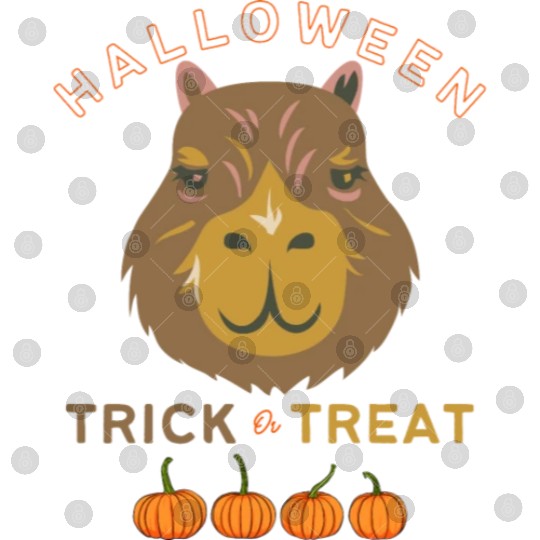 Capybara with a pumpkin Digital Files