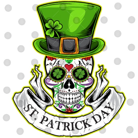 Sugar Skull | St Patrick Day | Lucky Charm Irish Digital Files