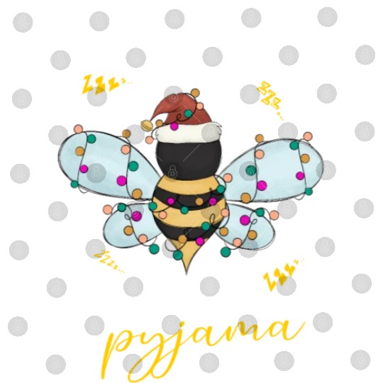 Winter Christmas Pyjama Bee Digital Files
